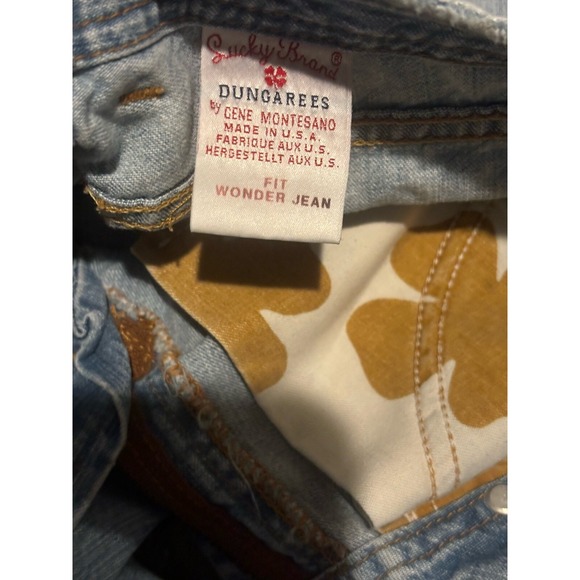Lucky Brand Jeans Dungarees Women's Fit Wonder Blue Size 4/27 American Made - Picture 13 of 16
